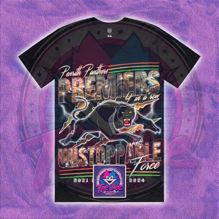 Panthers Premiers: Unstoppable Force Rugby League Tee
