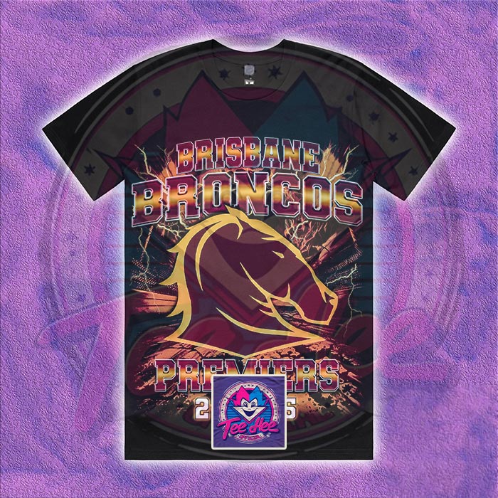 Brisbane Broncos- Rugby League Tee – Tee-Hee Official
