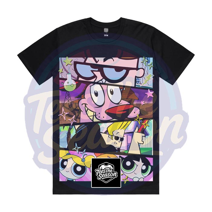 Dexter, Courage Dog, Johnny Bravo, and Powerpuff Girls - Cartoon