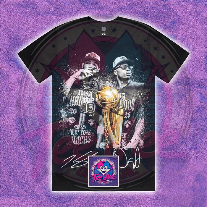OG Anunoby and Karl-Anthony ( New York knicks ) Colour Blast Basketball Tee