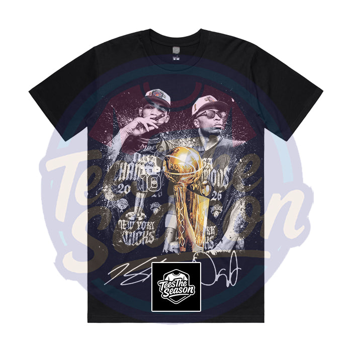 OG Anunoby and Karl-Anthony ( New York knicks ) Colour Blast Basketball Tee