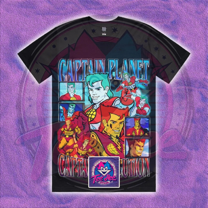 Captain Planet vs Captain Pollution Fusion - Gamer Tee