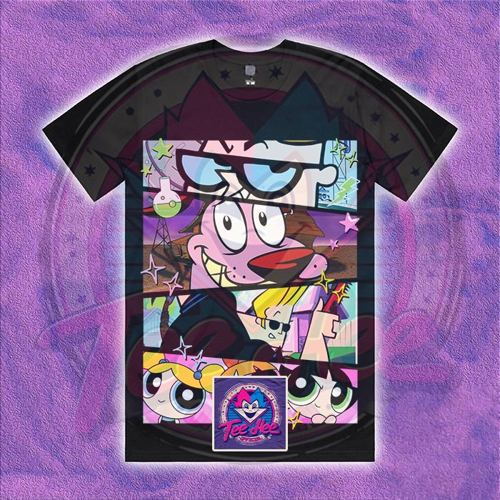 Dexter, Courage Dog, Johnny Bravo, and Powerpuff Girls - Cartoon