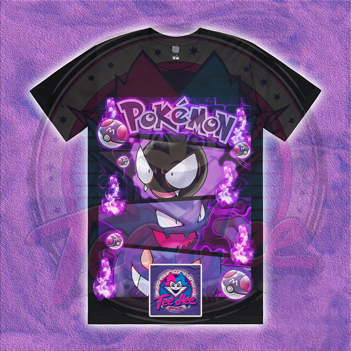 Gastly, Haunter, and Gengar  - Cartoon Tee