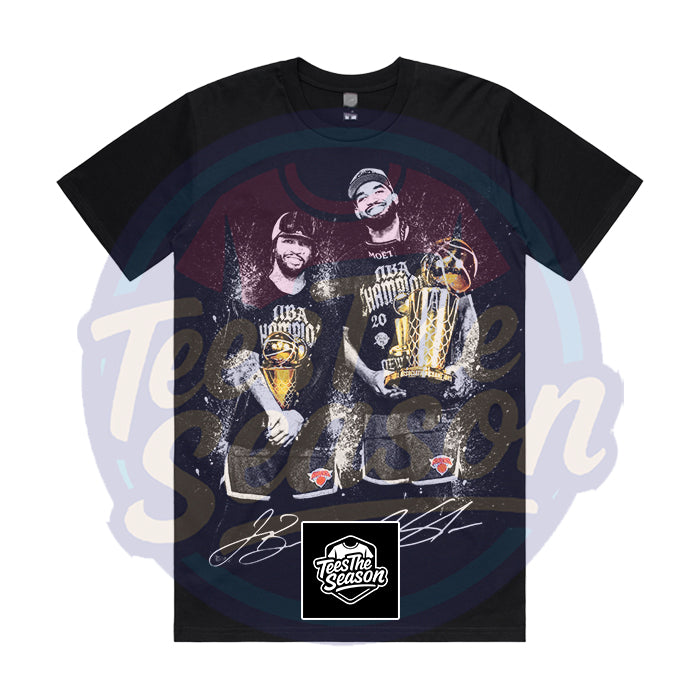 Jalen Brunson & Karl-Anthony ( New York knicks ) Colour Blast Basketball Tee