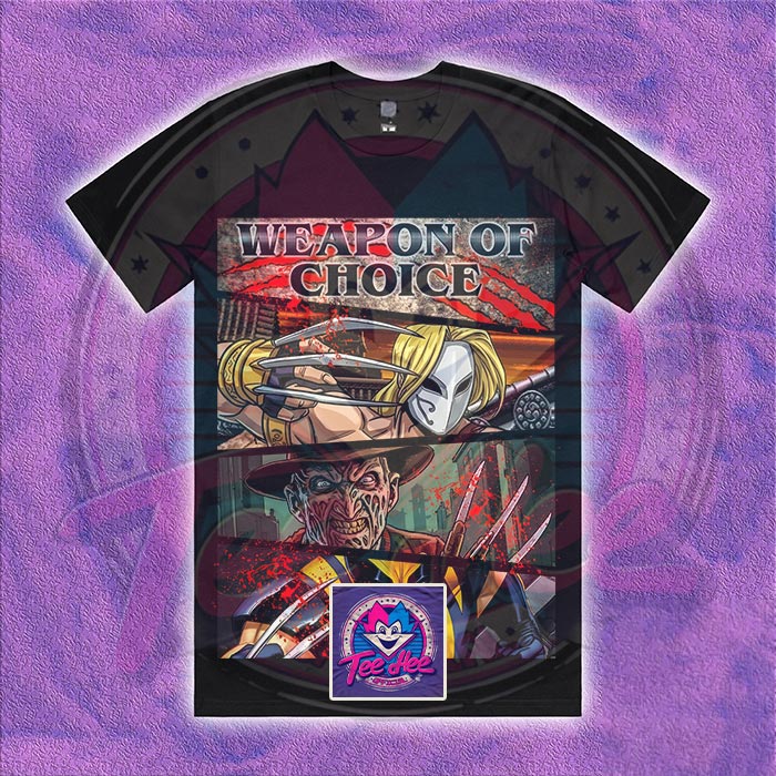 Vega, Freddy Krueger, and Wolverine - Comic Tee