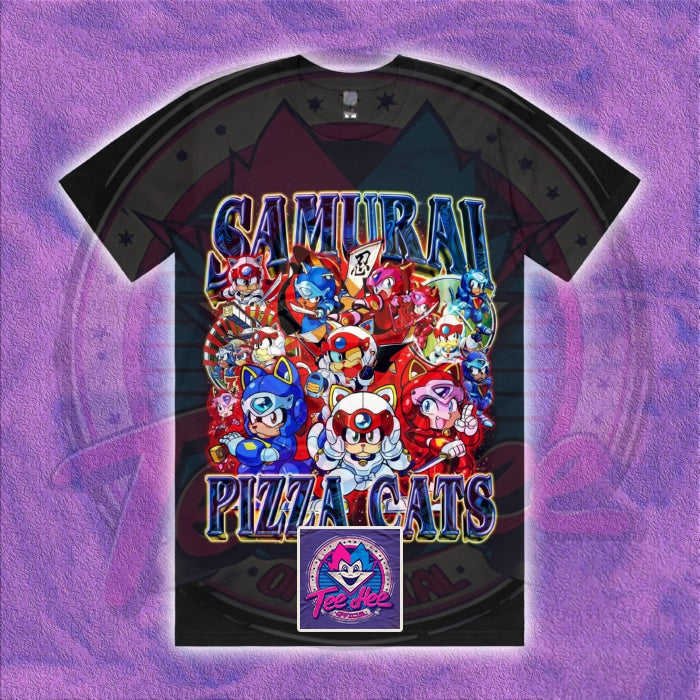 Samurai Pizza Cats - Cartoon Tee